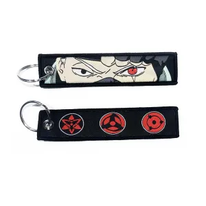 Naruto Embroidered Keytag - Kakashi Sharingan Anime Double Sided Keychain