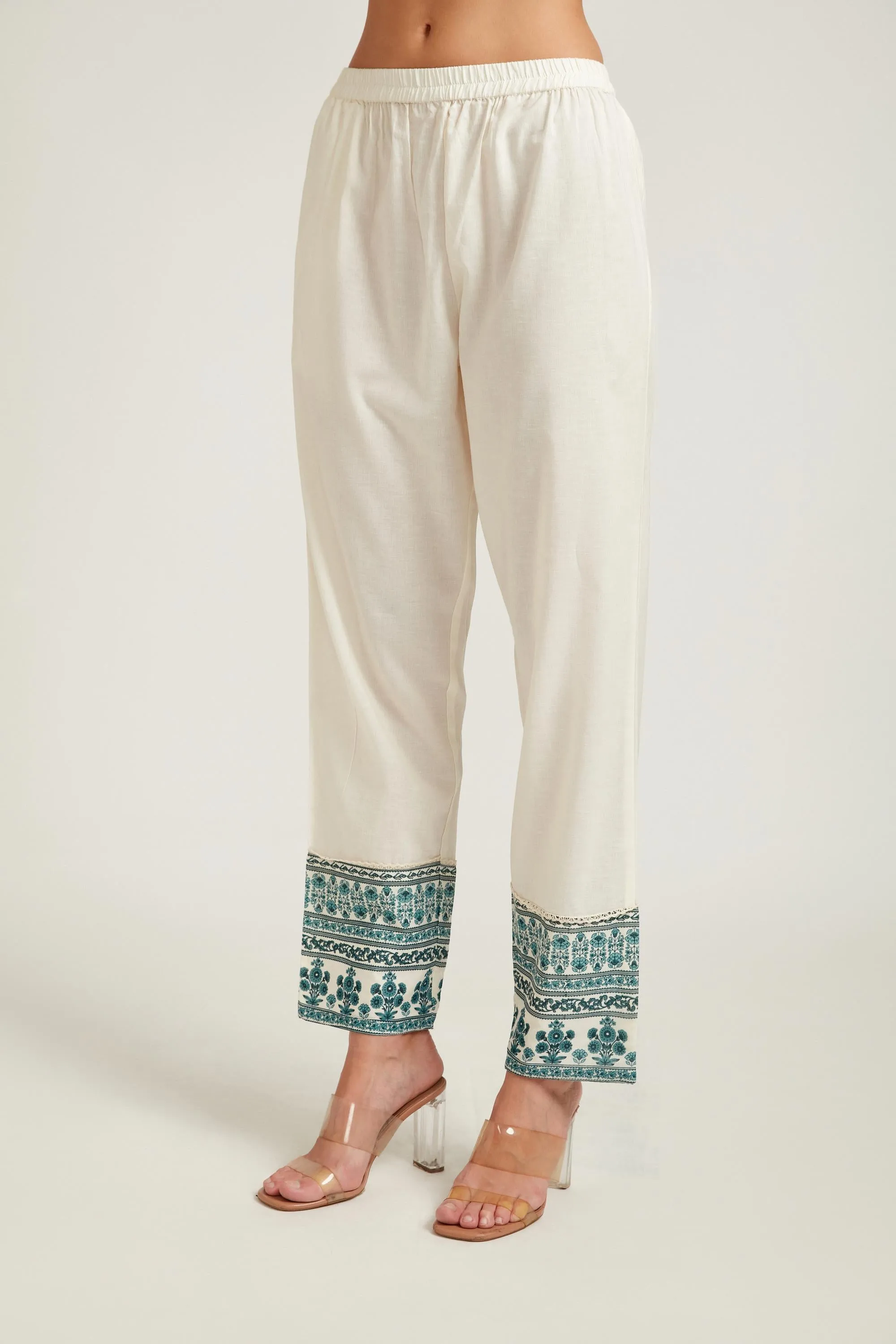 Neeru's Rama Color Cotton Fabric Salwar Kameez