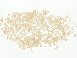 Off White Transparent Pipe / Bugle Glass Seed Beads