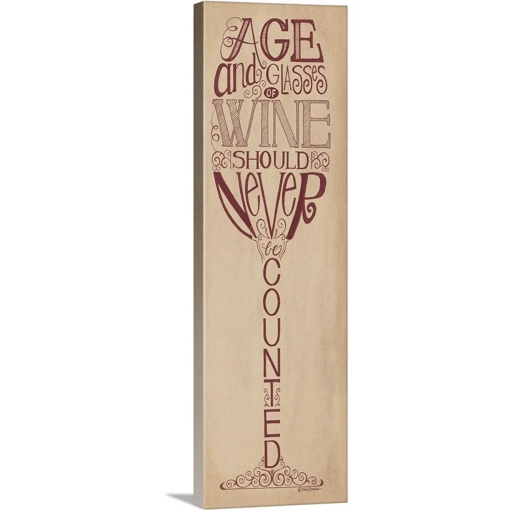 "Age and a Glass of Wine" Canvas Wall Art