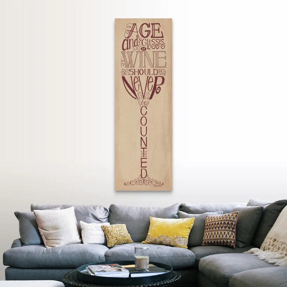 "Age and a Glass of Wine" Canvas Wall Art