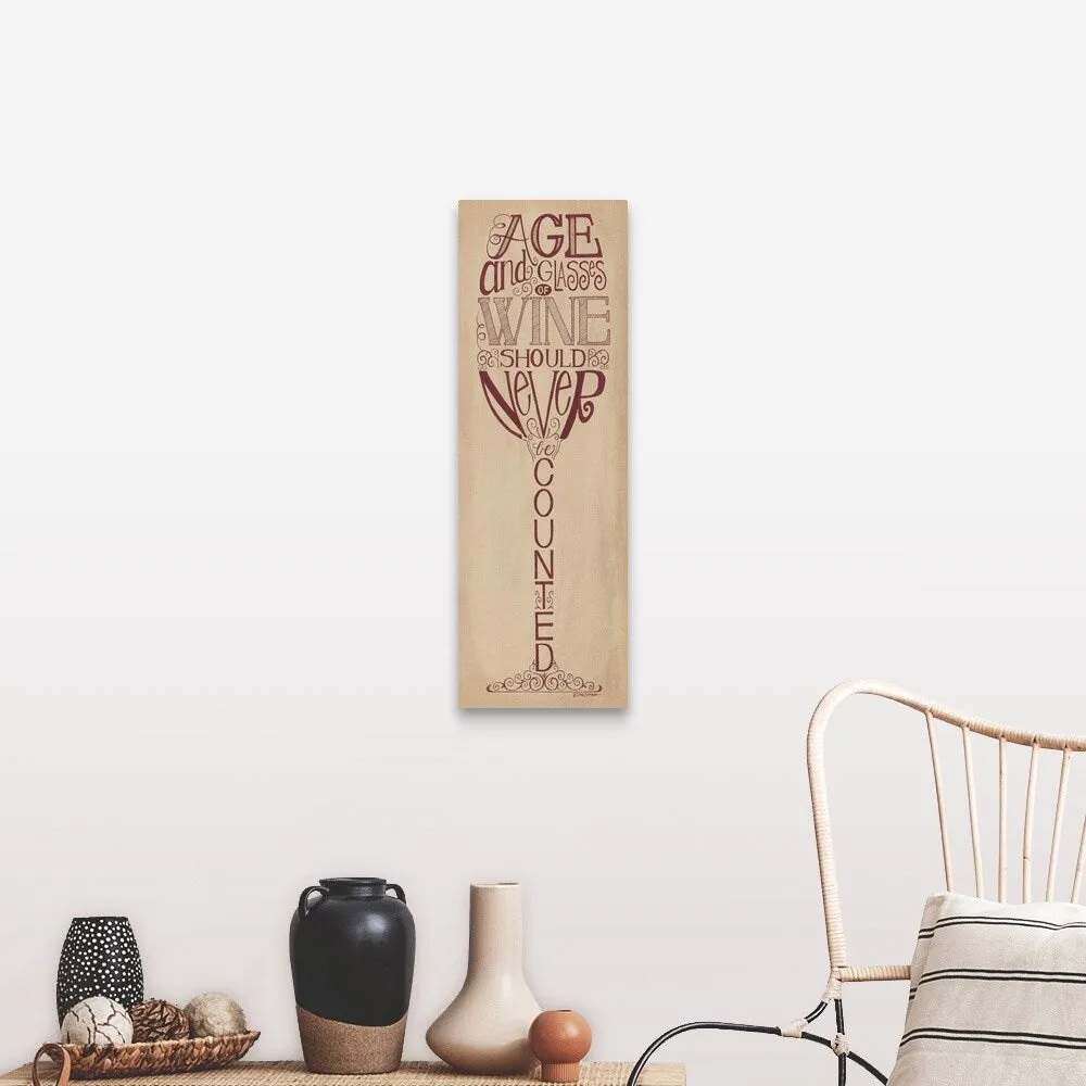 "Age and a Glass of Wine" Canvas Wall Art