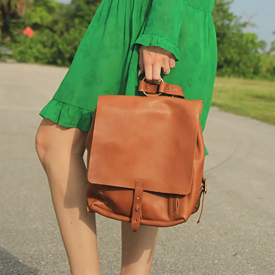Revival Small Handmade Leather Backpack