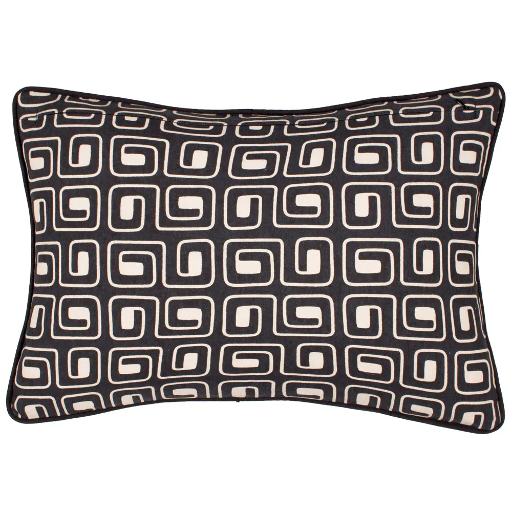 Safara Printed Cushion Black