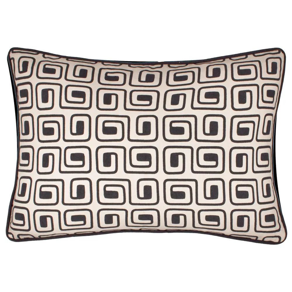 Safara Printed Cushion Black