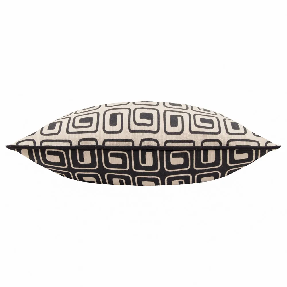 Safara Printed Cushion Black
