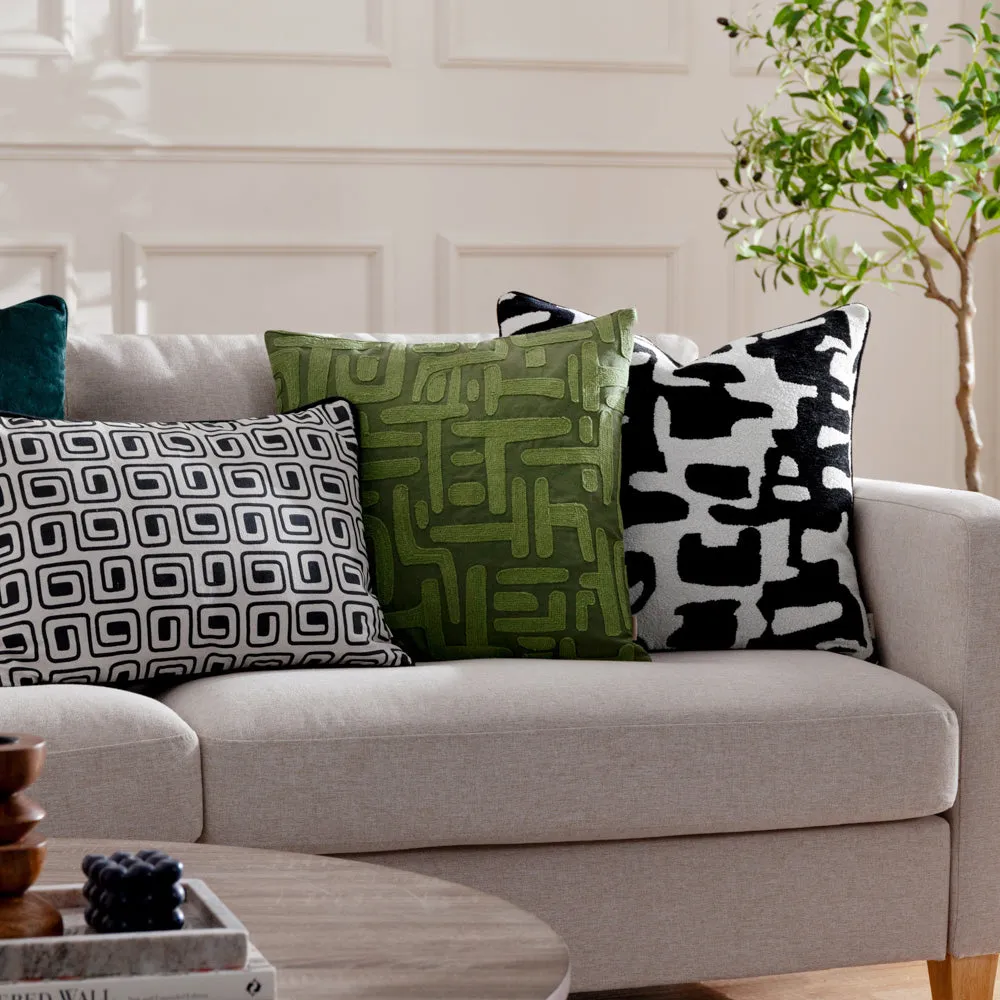 Safara Printed Cushion Black