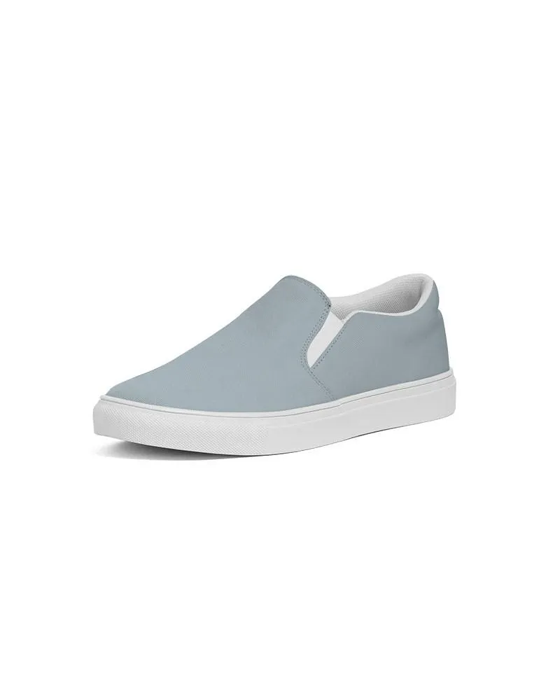 Shaded Pale Cyan Gray Slip-On Canvas Sneakers | Women's | C10M0Y0K30