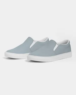 Shaded Pale Cyan Gray Slip-On Canvas Sneakers | Women's | C10M0Y0K30