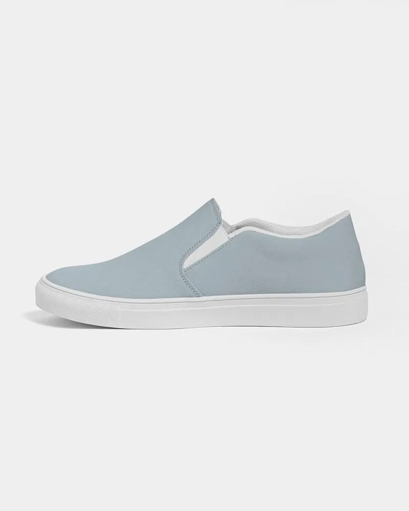 Shaded Pale Cyan Gray Slip-On Canvas Sneakers | Women's | C10M0Y0K30