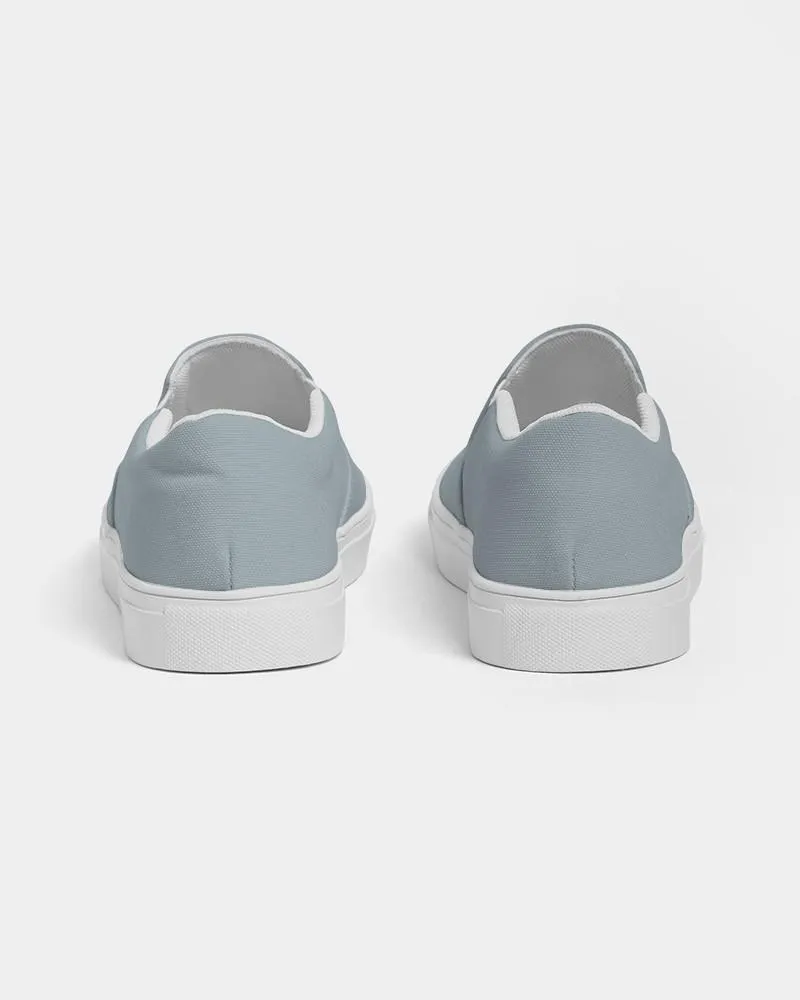 Shaded Pale Cyan Gray Slip-On Canvas Sneakers | Women's | C10M0Y0K30