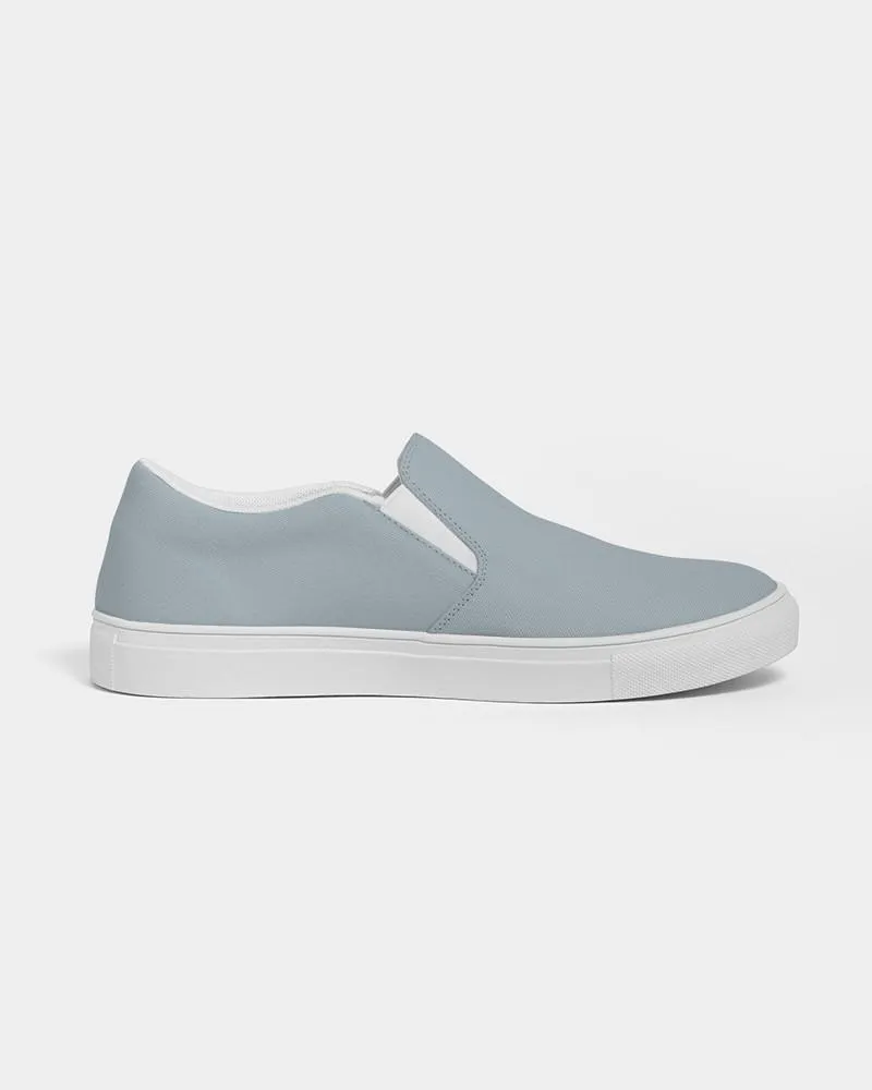 Shaded Pale Cyan Gray Slip-On Canvas Sneakers | Women's | C10M0Y0K30