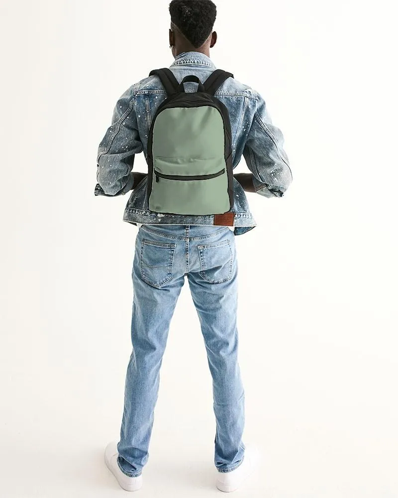 Shaded Pale Pastel Green Gray Canvas Backpack | C22M0Y30K30