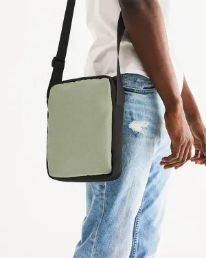 Shaded Pale Pastel Warm Green Gray Messenger Pouch | C8M0Y30K30