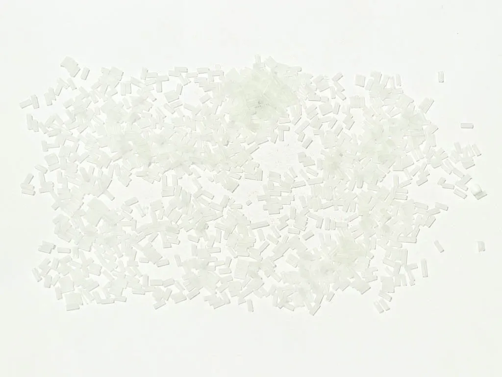 Silky White Transparent Pipe / Bugle Glass Seed Beads- 4.5 mm (Wholesale)