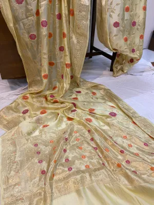 Subtle Elegance: The Beige Banarasi Saree