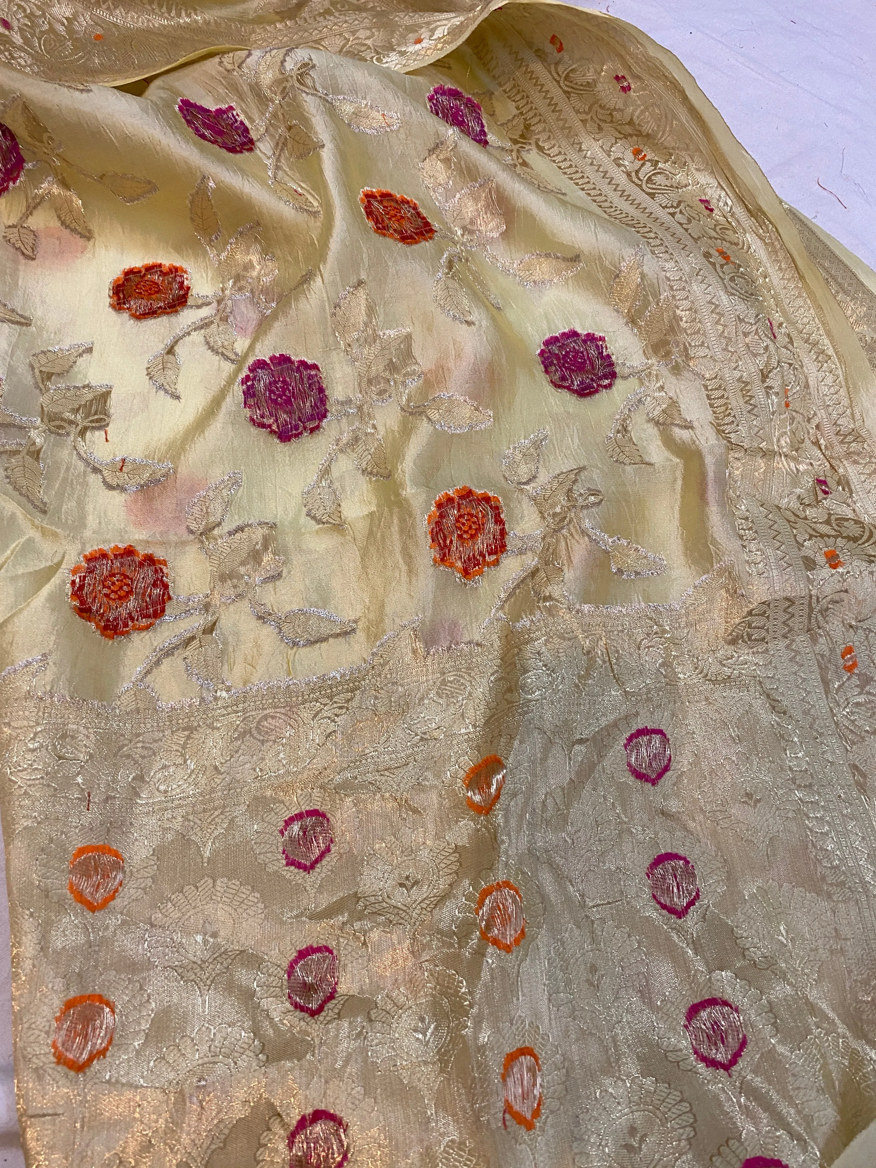 Subtle Elegance: The Beige Banarasi Saree