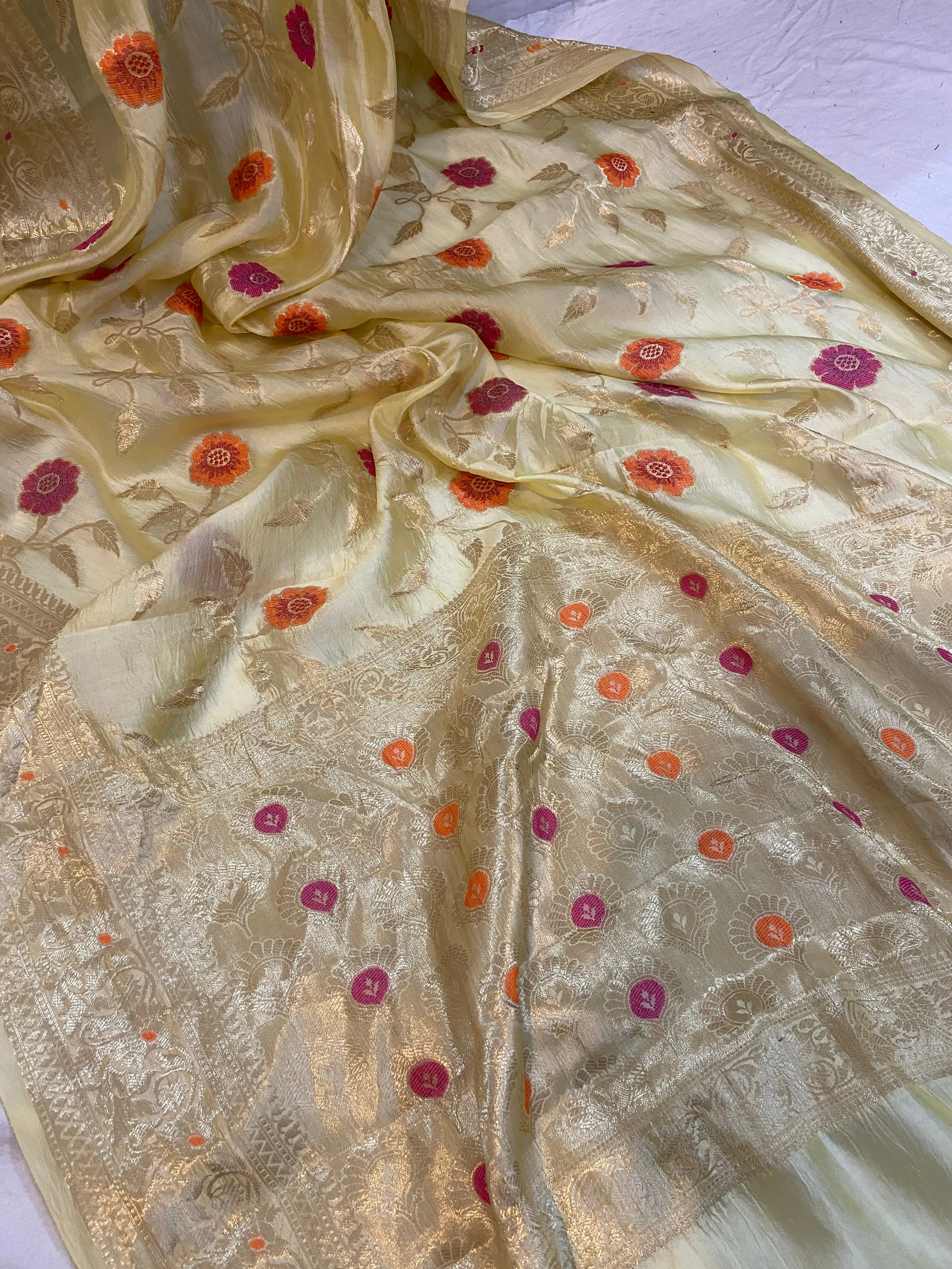 Subtle Elegance: The Beige Banarasi Saree