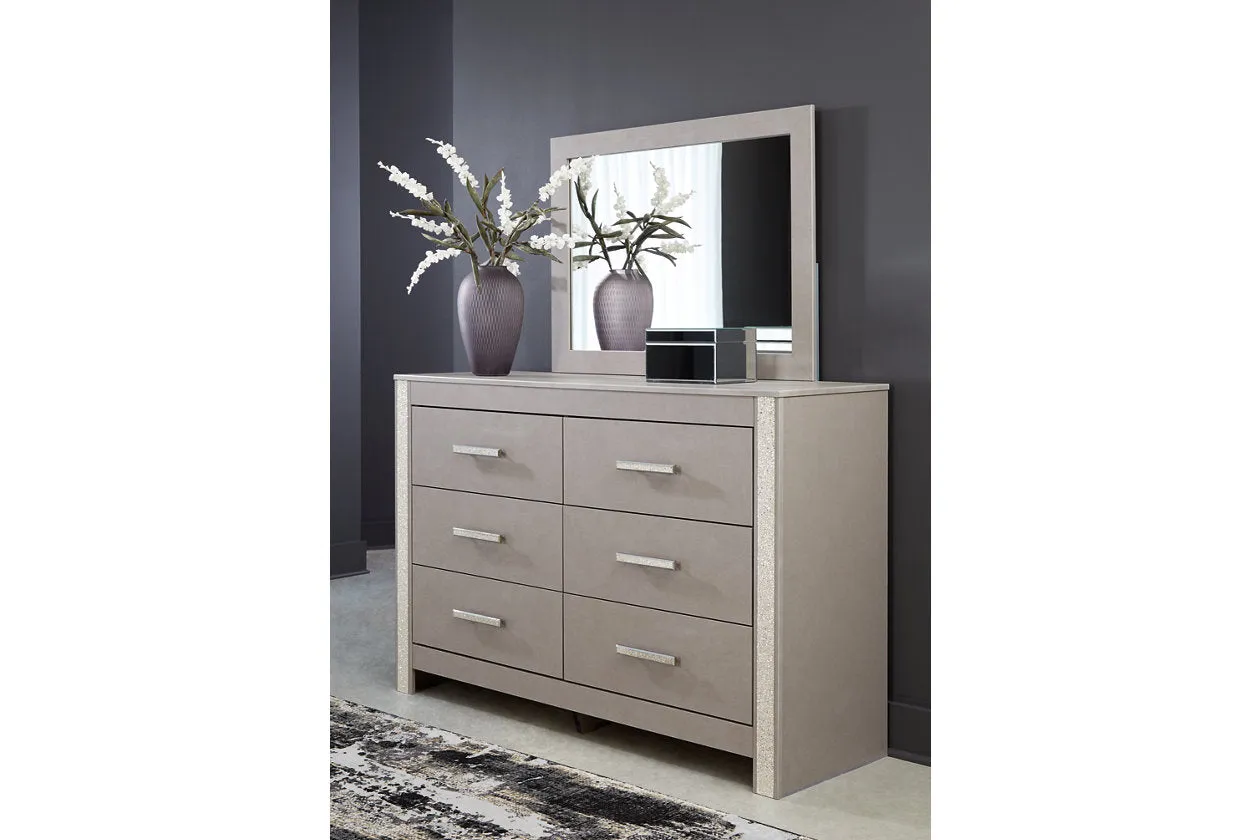 Surancha Gray Dresser and Mirror