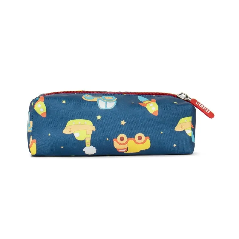 THE CLOWNFISH Cosmic Critters Series Printed Polyester 15 Litres Kids Backpack School Bag with Free Pencil Staionery Pouch Daypack Picnic Bag for Tiny Tots Of Age 5-7 Years (Blue - Helicopter)