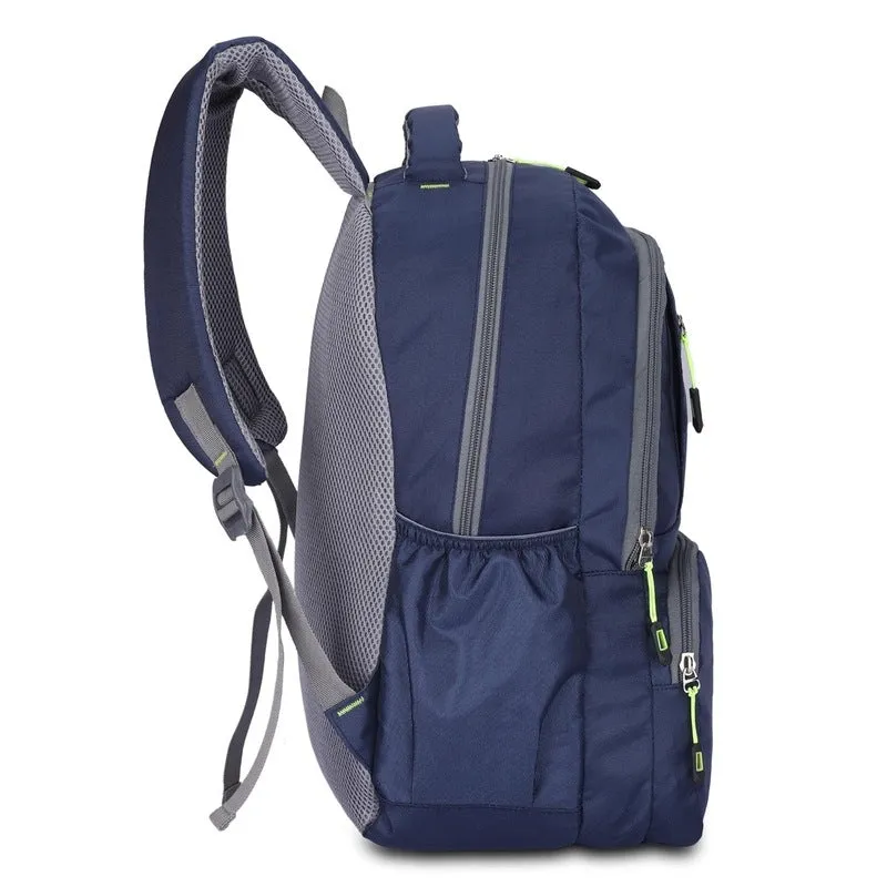 THE CLOWNFISH Digitech Series 27 liters Polyester 15.6 inch Laptop Backpack College School Bag Travel Backpack For Men and Women (Navy Blue)