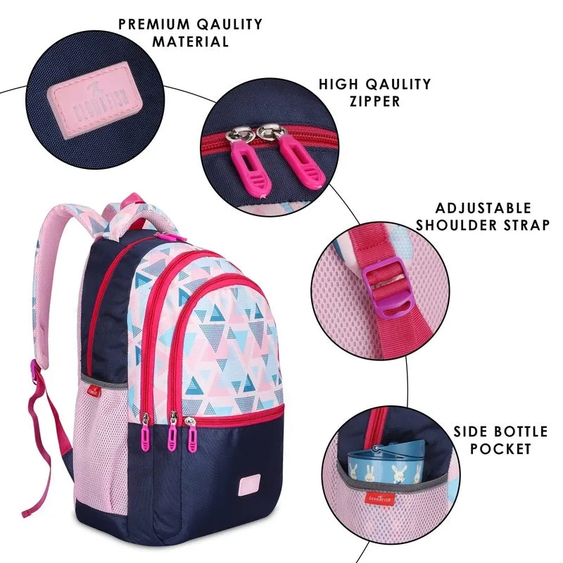 The Clownfish Edutrek Series Printed Polyester 33.5 L School Backpack with Pencil/Stationery Pouch School Bag Zip Pocket Daypack Picnic Bag For School Going Boys & Girls Age-10  years(Blue - Football)