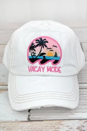 Vacay Mode Distressed Baseball Hat