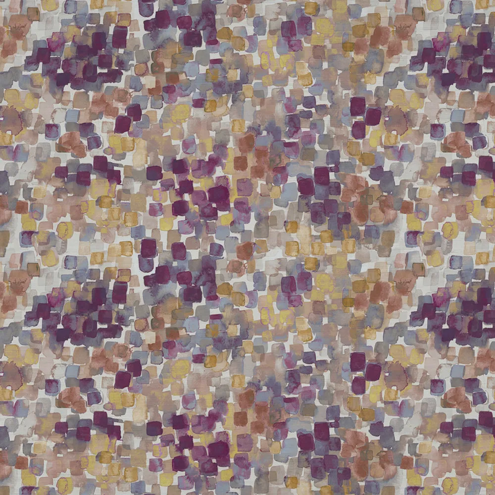 Vicente Printed Satin Fabric (By The Metre) Elderberry