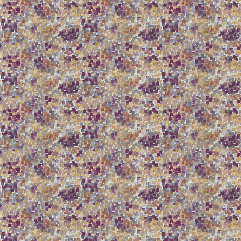 Vicente Printed Satin Fabric (By The Metre) Elderberry