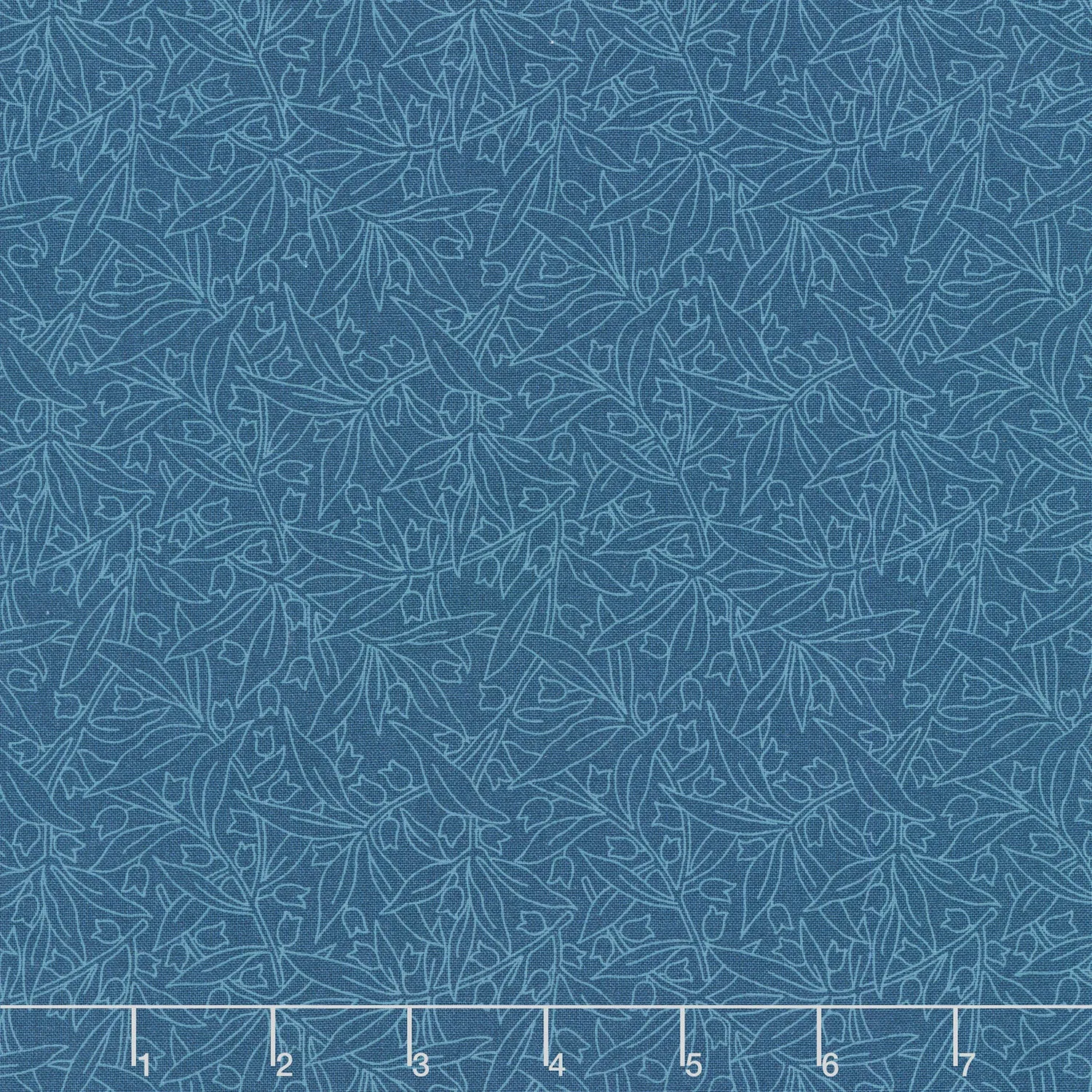 Willoughby - Floral Outline Navy Yardage