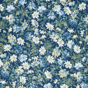 Willoughby - Main Floral Navy Yardage
